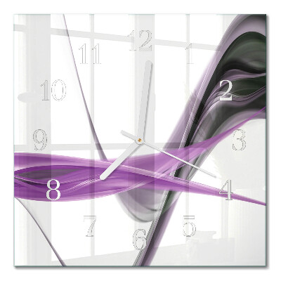 Square kitchen clock Abstract smoke