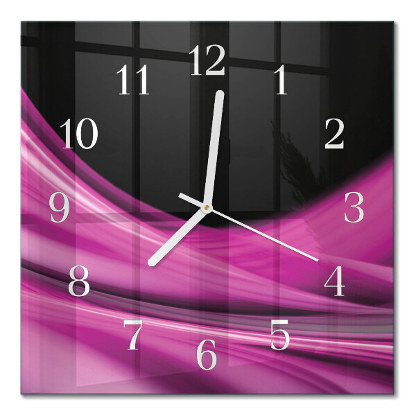 Square wall clock Abstract lines