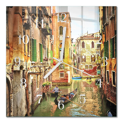 Square kitchen clock Venetian boat