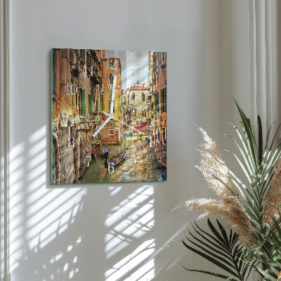 Square kitchen clock Venetian boat