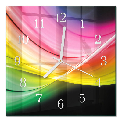 Square wall clock Abstract lines