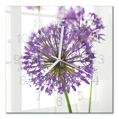 Square kitchen clock Flower