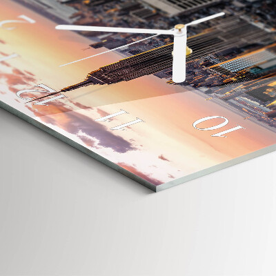 Glass clock square Horizon