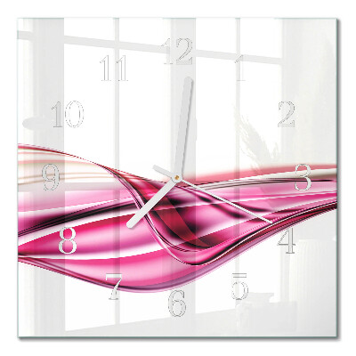 Glass wall clock square Abstract lines