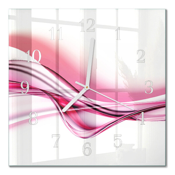 Square kitchen clock Abstract art
