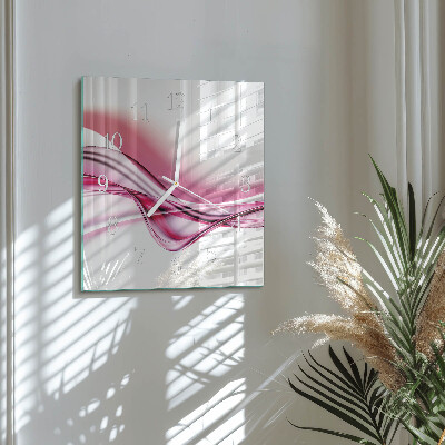 Square kitchen clock Abstract art