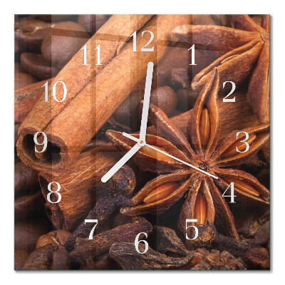 Glass clock square Vanilla