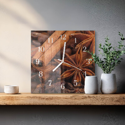 Glass clock square Vanilla