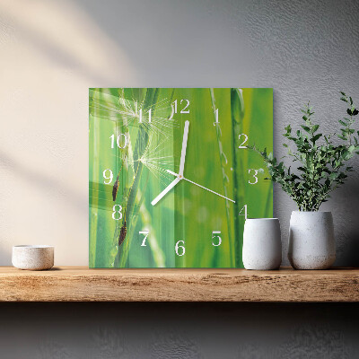 Square wall clock Grass