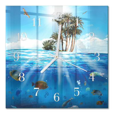 Square kitchen clock Fish island