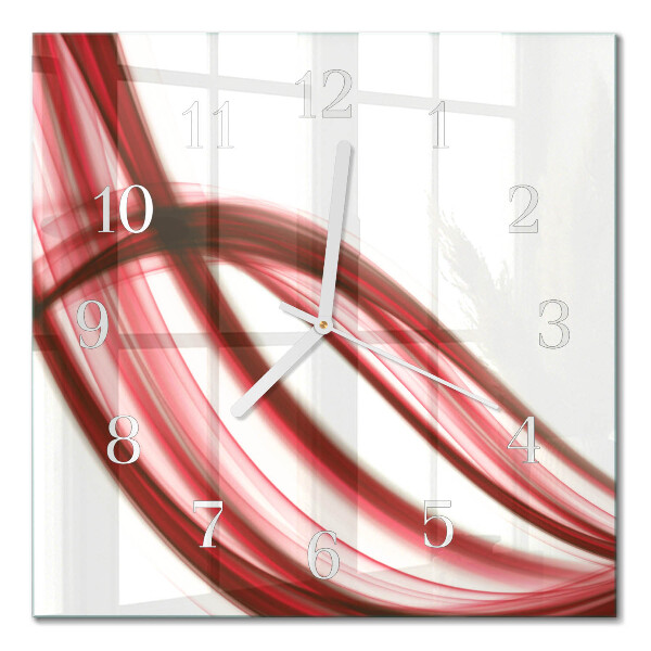 Glass wall clock square Abstract lines