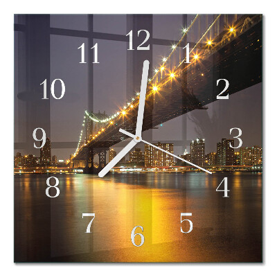 Square kitchen clock The bridge on the horizon