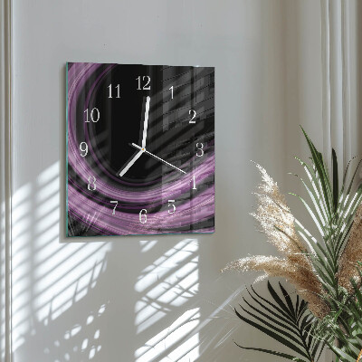 Square wall clock Abstract lines