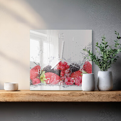 Square wall clock Fruit