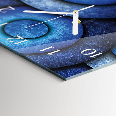 Glass wall clock square The art of wheels