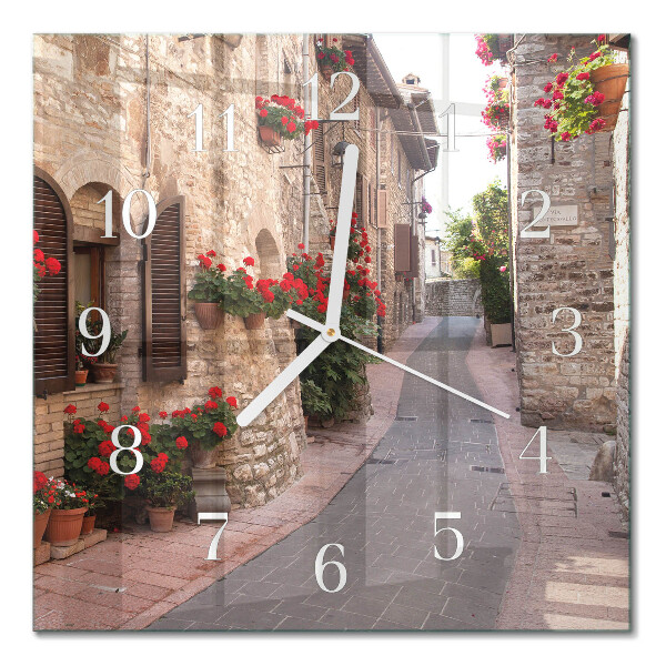 Glass wall clock square Avenue