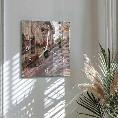 Glass wall clock square Avenue