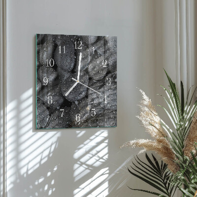 Square kitchen clock Stones water