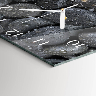 Square kitchen clock Stones water
