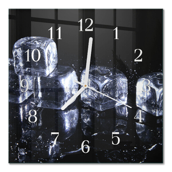 Square wall clock Ice cubes