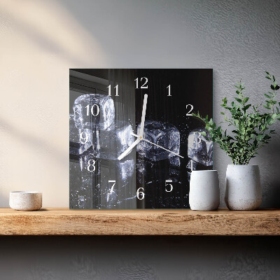 Square wall clock Ice cubes