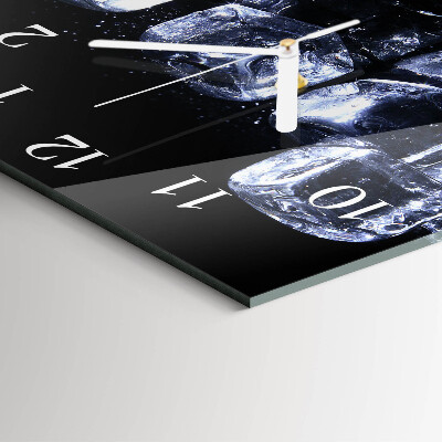 Square wall clock Ice cubes