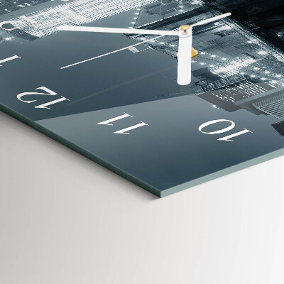 Square wall clock Horizontal bridge