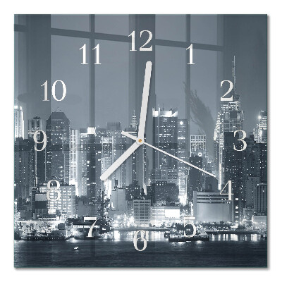 Square kitchen clock Night horizon