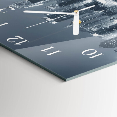 Square kitchen clock Night horizon