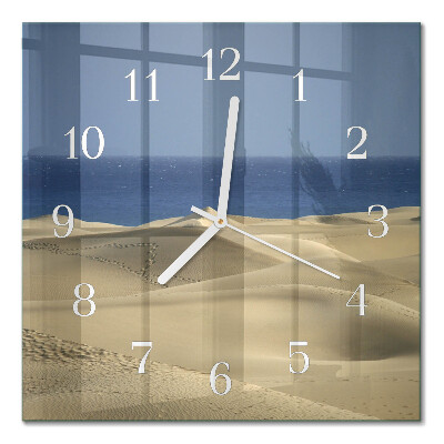 Square wall clock Coastal dunes