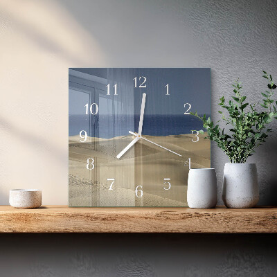 Square wall clock Coastal dunes