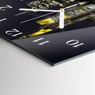 Glass clock square Horizon