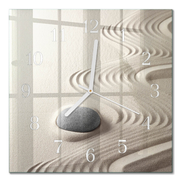 Square kitchen clock Stone sand