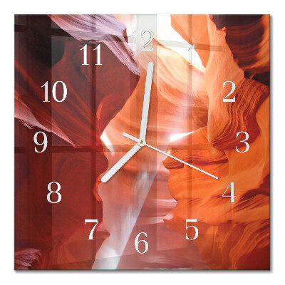 Glass clock square Cave
