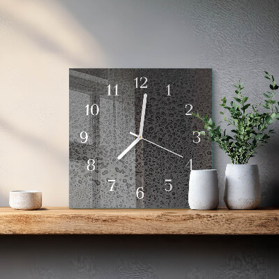 Glass clock square Drops of water
