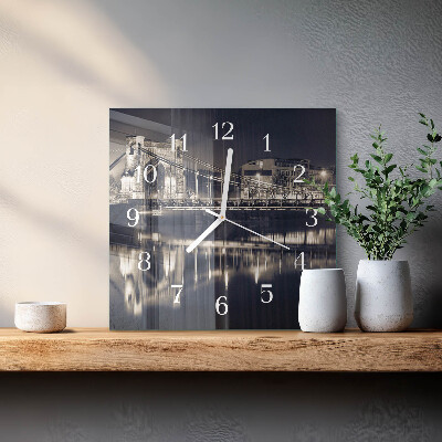 Glass clock square Bridge