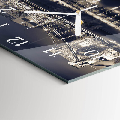 Glass clock square Bridge