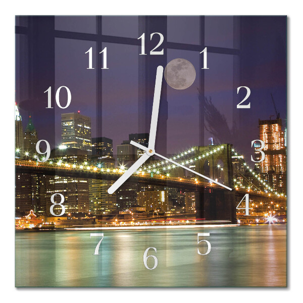 Square kitchen clock Horizontal bridge