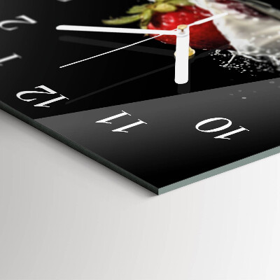 Square kitchen clock Strawberry