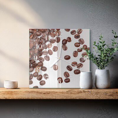 Square kitchen clock Coffee beans