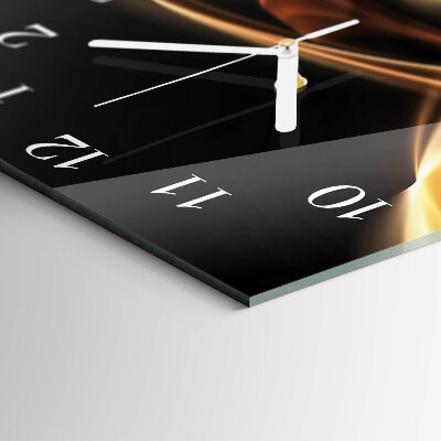 Glass wall clock square Abstract lines