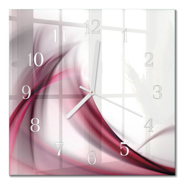 Square kitchen clock Abstract lines