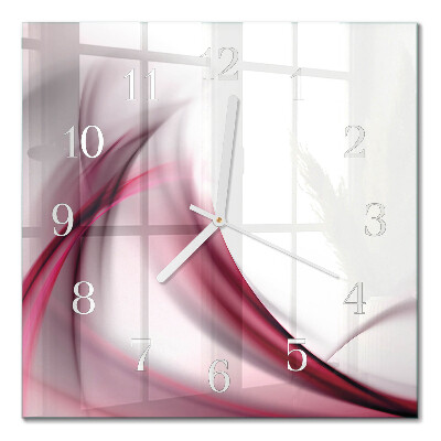 Square kitchen clock Abstract lines
