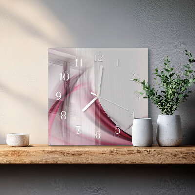 Square kitchen clock Abstract lines