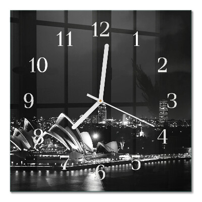 Square kitchen clock Sydney horizon