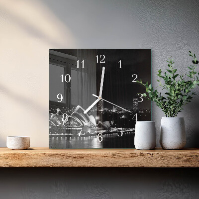 Square kitchen clock Sydney horizon