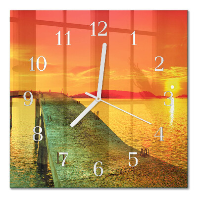 Square kitchen clock Bridge