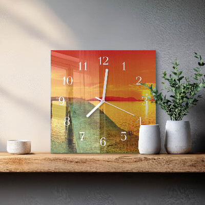 Square kitchen clock Bridge
