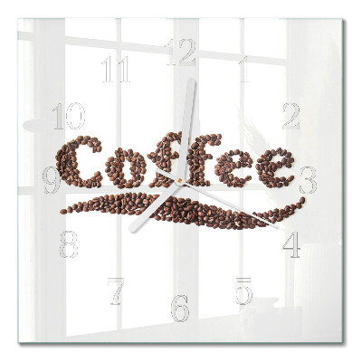 Square wall clock Coffee 