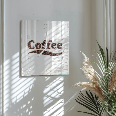 Square wall clock Coffee 